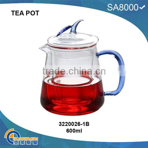 heat resistant glass teapot