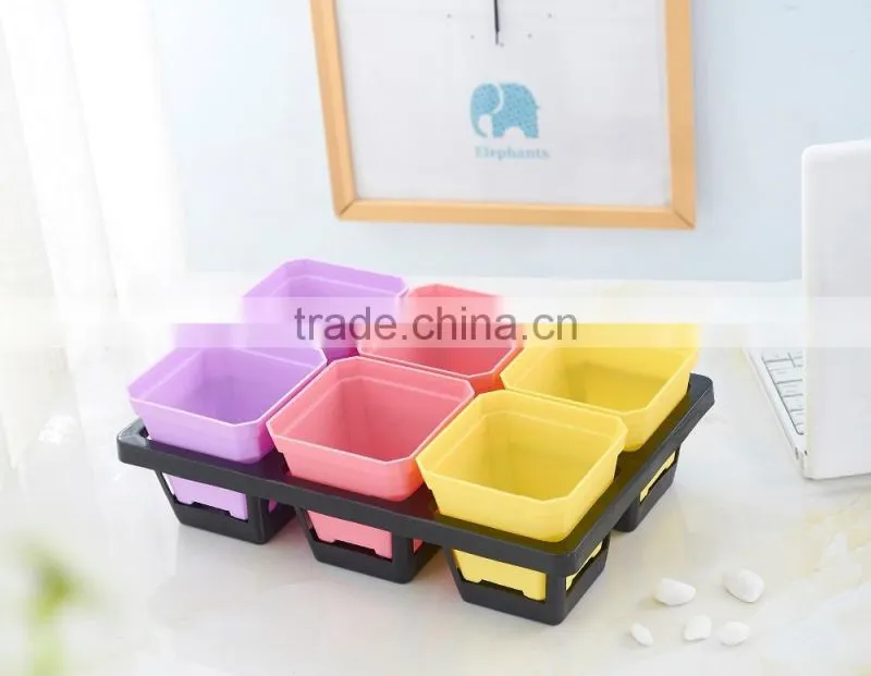 Plastic Flower Pot Rack -6 Grid