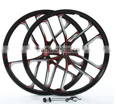 26inch 10 spoke lightest strongest magnesium alloy bike wheel /fixed gear type hub bike wheel