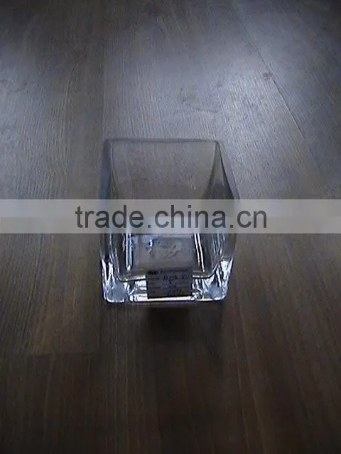small square glass vases