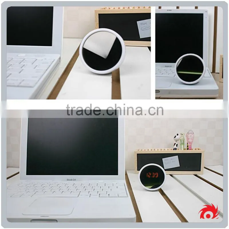 Creative Digital Electrical Gift Beautiful Ladys Small LED Desk Table Make Up Mirror Alarm Clock