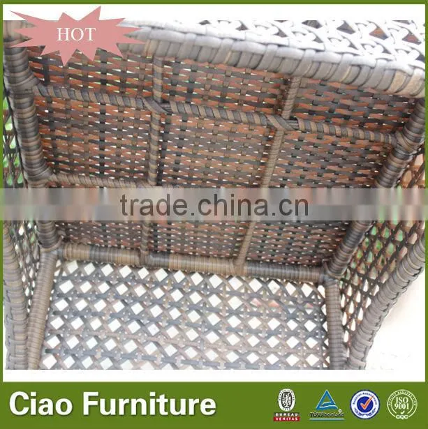rattan high top table and chairs & coffee table
