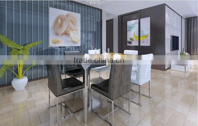 New model living room furniture,Stainless steel coffee table with tempered glass top