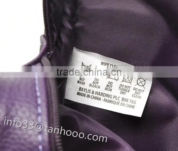 hot sell fashion ladies beautyful genuine leather make up bag with zipper