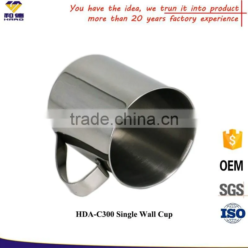 OEM Classical Design 300 ML Stainless Steel Mug Cup With Round Rim