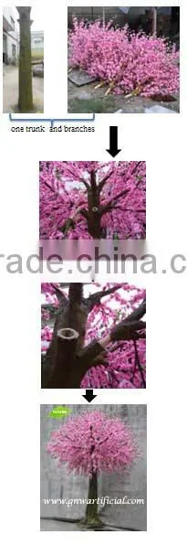 BLS014-9 GNW indoor home decorative artificial tree cherry blossom 10ft pink for wedding decoration flower stand
