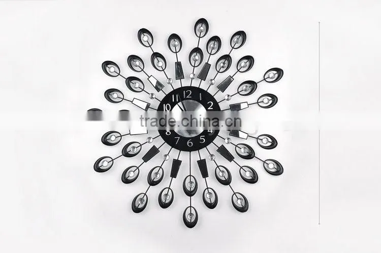 Metal wall digital clock with eye and mirror