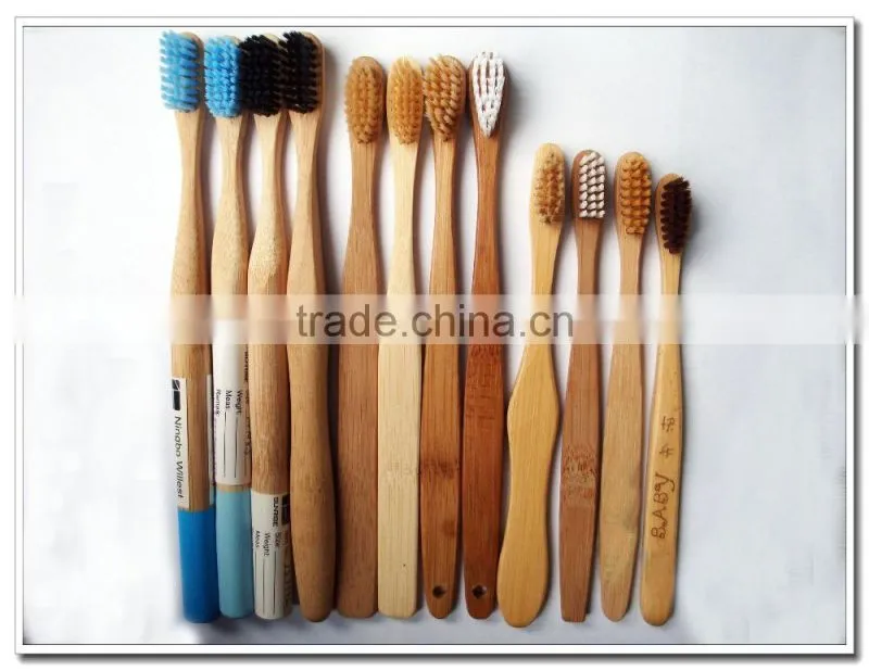Travel portable personal oral hygiene bamboo toothbrush