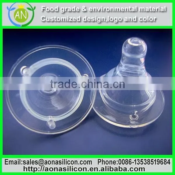 Realistic Transparent Molding Silicone Baby Nipple For Feeding Baby