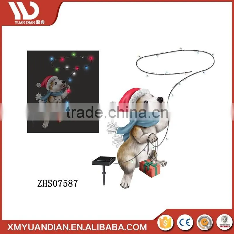 Decoration Wholesale Craft Supplies Resin Craft Animal Cat Led Light Personalized Christmas Ornaments