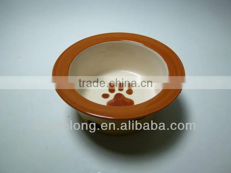 Ceramic Heart Shaped Pet Bowl