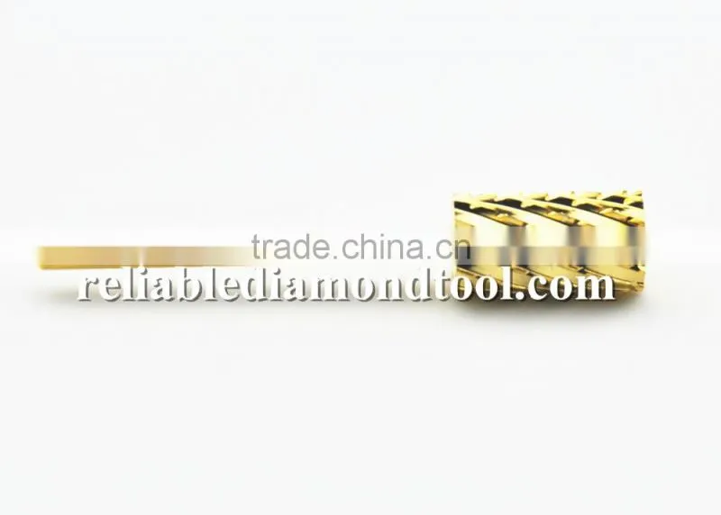 XXX Course Total Length 40MM Shank Diameter Barrel Ball Golden Carbide Burr for Nail HUAXING JIANGYIN