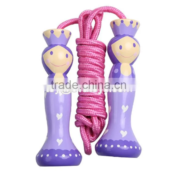 Wholesale multi-function children speed jump rope with wooden handle W01A120-S