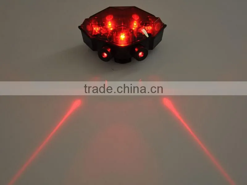 HONG HAO H-02 500mW Wavelength 625nm 2*AAA Bike light with Laser, Led bike bicycle rear lights