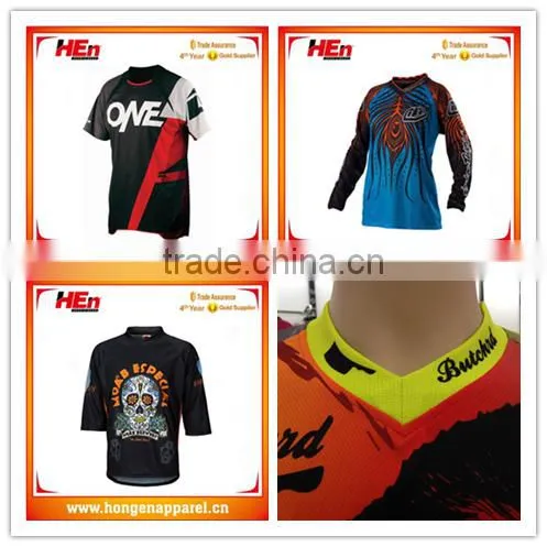 HongEn Apparel custom mountain bike jersey personalized made downhill mountain bike jersey Motorcycle jerseys