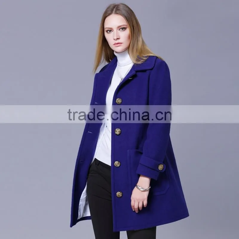 2016 Fashion Design Elegant Long Sleeve Outwear Winter Coats For Women