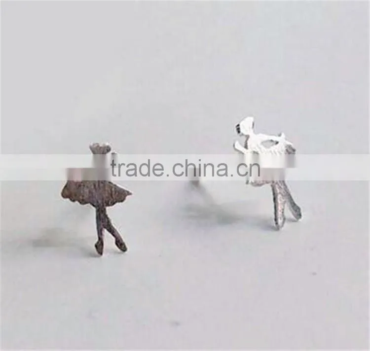 925 Sterling Silver Christmas Santa Elk Shaped Earrings