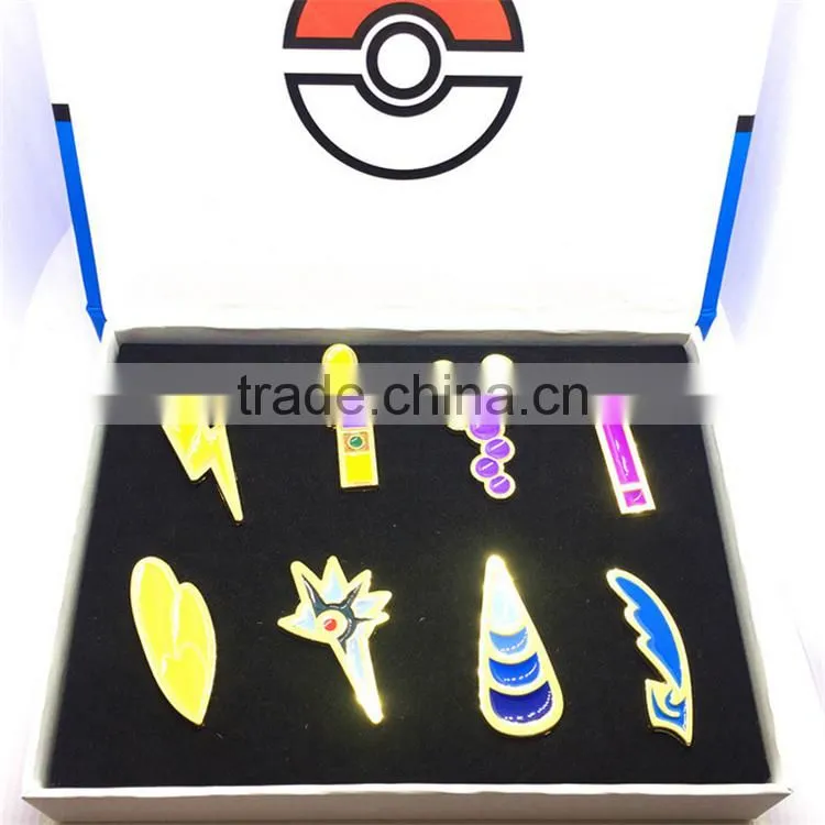 wholesale hot sale good quality cartoon Japanese animation pokemon Memorial badge set for children birthday gifts