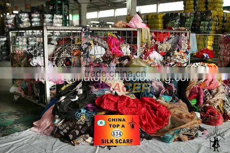 Original Door To Door Korea Bulk Silk Scarf Used Clothing Wholesale