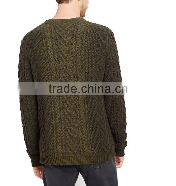 2015 fashion wool cheap men sweater men woolen sweater design