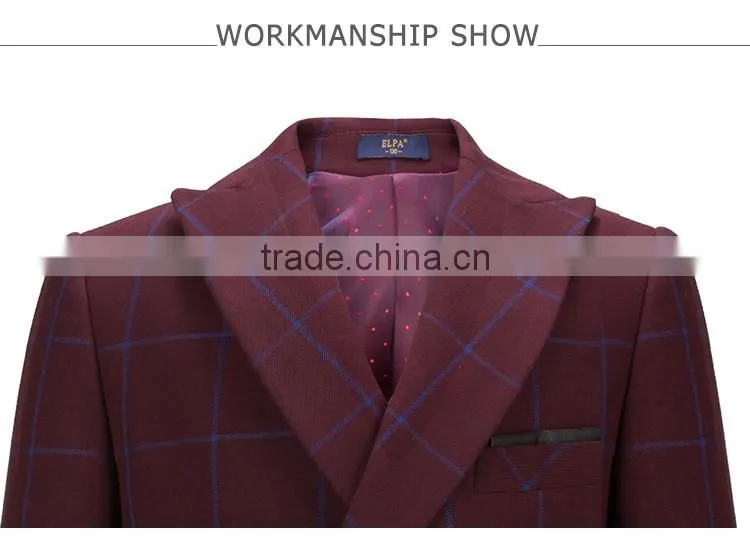ELPA NXB0055 fancy burgundy three pieces boy suits for show
