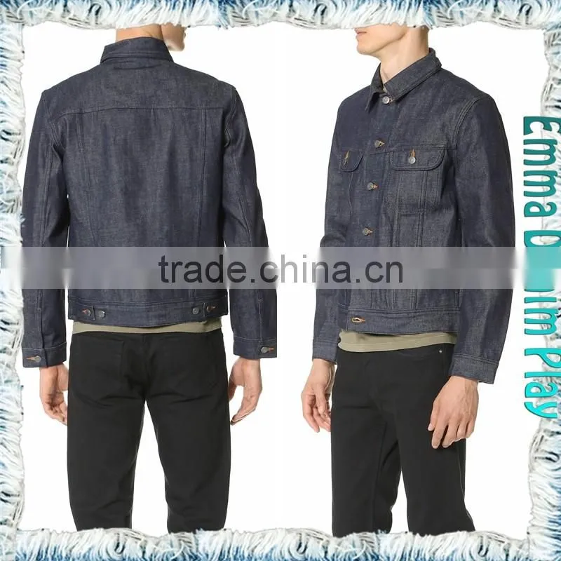 Spring Fall Casual Wear Slim Fit Mens Black Short Denim Jacket Wholesale