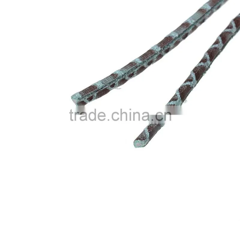 Wholesale Light Green Polyurethane Leather Jewelry Flat Thread Cord