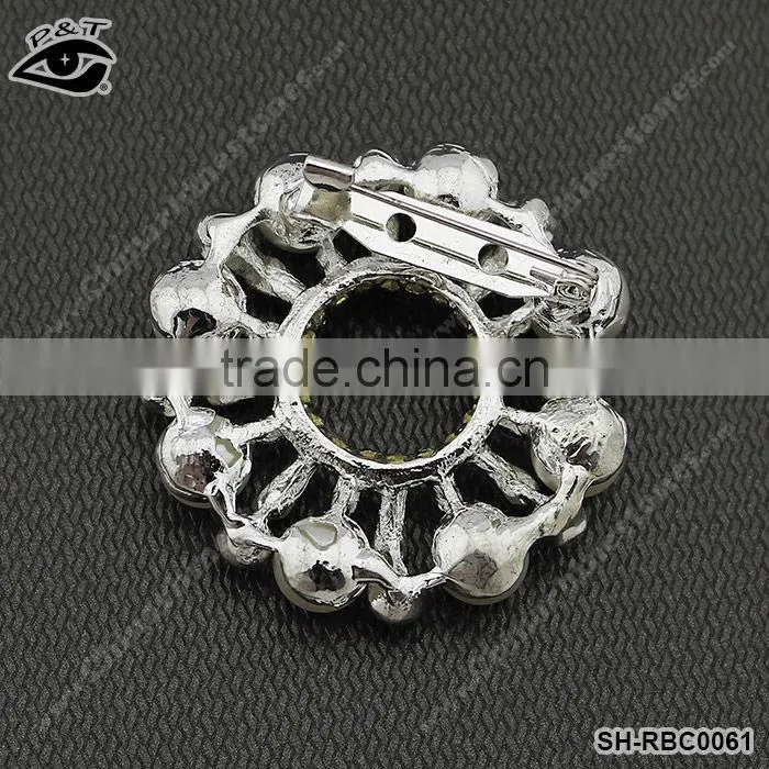 Fashion Shiny Design Rhinestone With Pearl Brooches