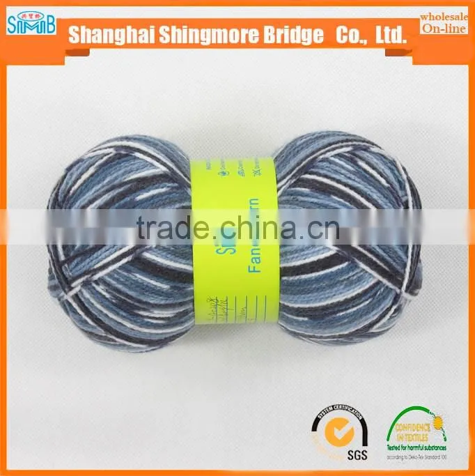 knitting yarn supplier shanghai smb cheap wholesale high quality 4Nm acrylic yarn 100% for knitting scarf
