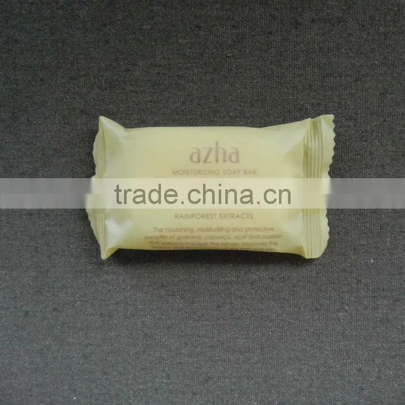 plastic bag wrapped soap