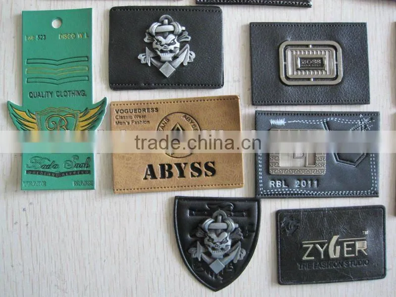 jeans leather label