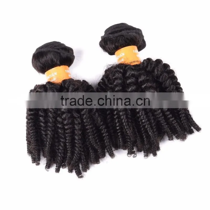 Wholesale Virgin Raw Cheap black Indian Curly Hair Extensions