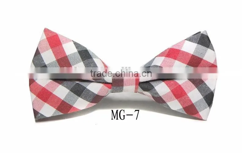 Cotton Checkered Children Kid Boy Toddler Baby Child Pre Tied Neck Bow Tie