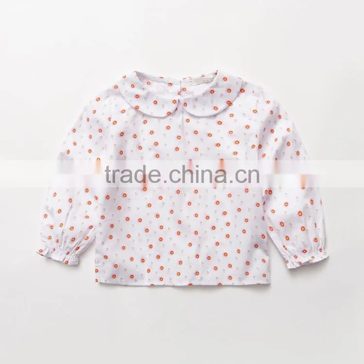 Doll Collar Floral Pattern Bottoming Breathe Freely Baby Shirt