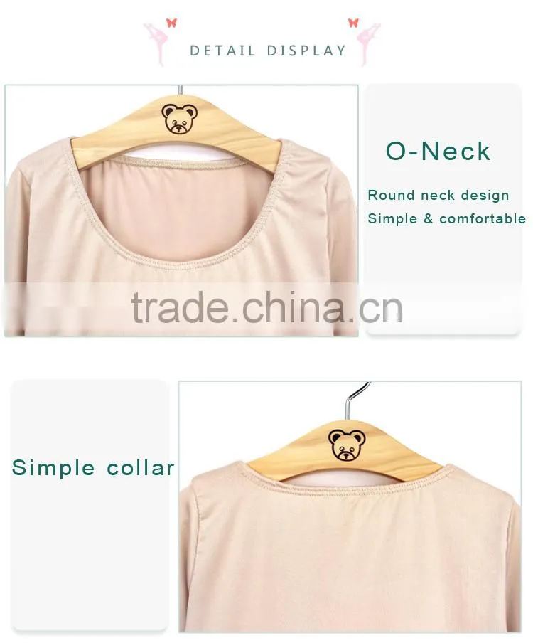 Girls Kids Nude Ballet Underwear Long Sleeve Leotard Adult Dancing Leotards Tops