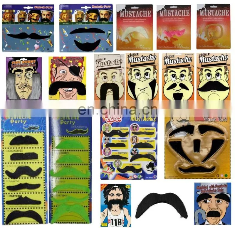 Hot sale fake mustache fanshion artificial mustache beard wholesale MH2038