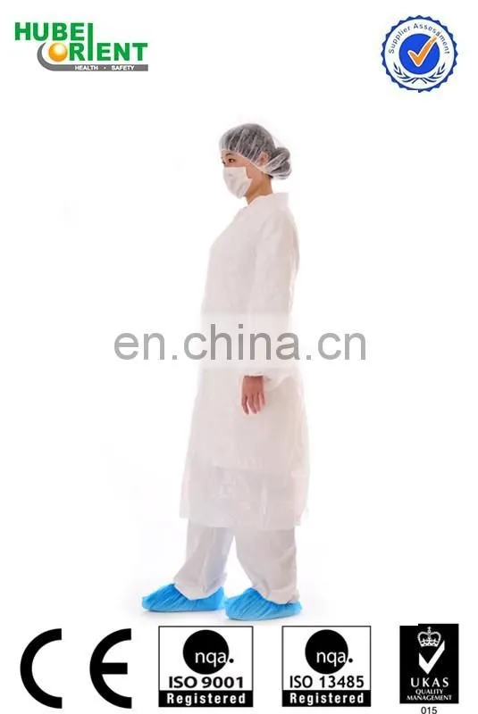 Cheap price Plastic Nonwoven Visitor Coat for Hospital-use