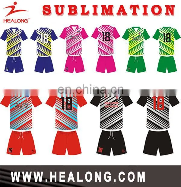 2015 thailand original sublimation soccer uniform, quick dry sublimated soccer jersey for man