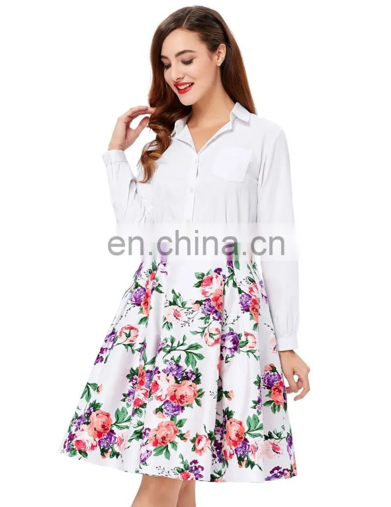 Grace Karin Occident Women's Vintage Retro Floral Pattern Cotton Skirt 9 Patterns CL008925-7