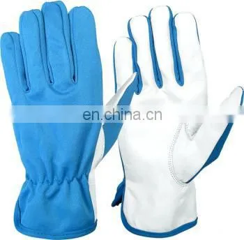2009 cow split leather gloves/cow crust leather/Yellow Cowhide suede Leather Gloves working gloves Ri-WG-61-Y