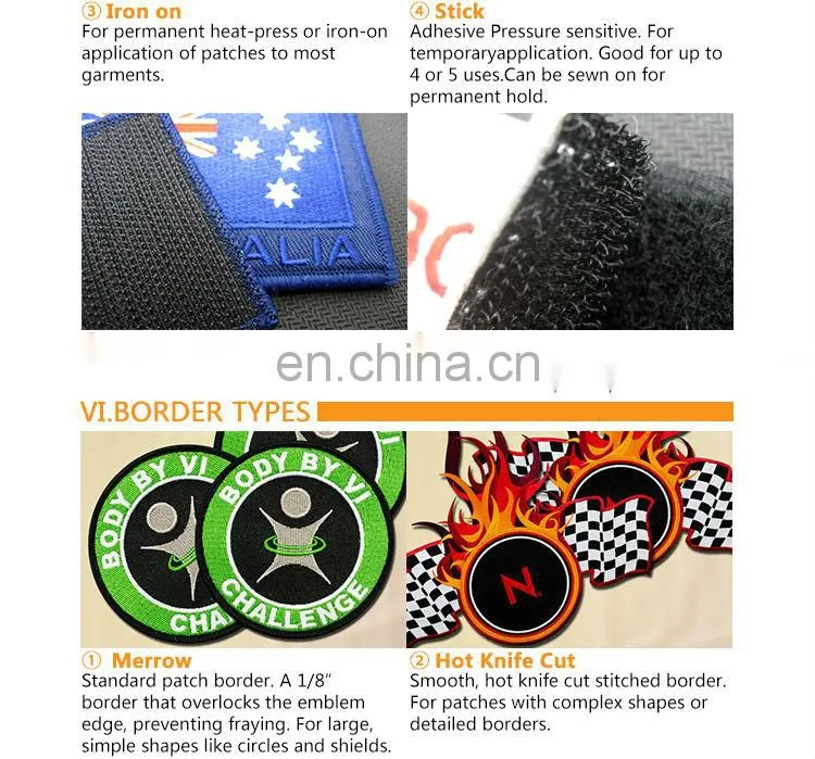 Wholesale Sublimation Blank Embroidery Badge For Textiles