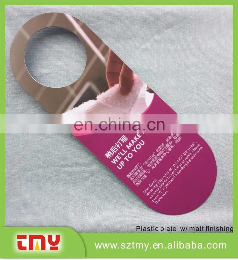 Modern Colorful hotel room warning sign Door Hangers