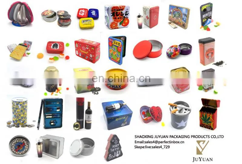 Custom chocolate packaging metal tin boxes candy tin cans factory