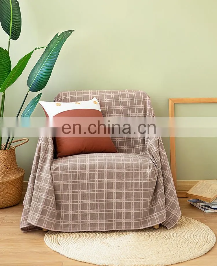 100% cotton multi-functional furniture protector cover jacquard sofa slipcover couch protection cover