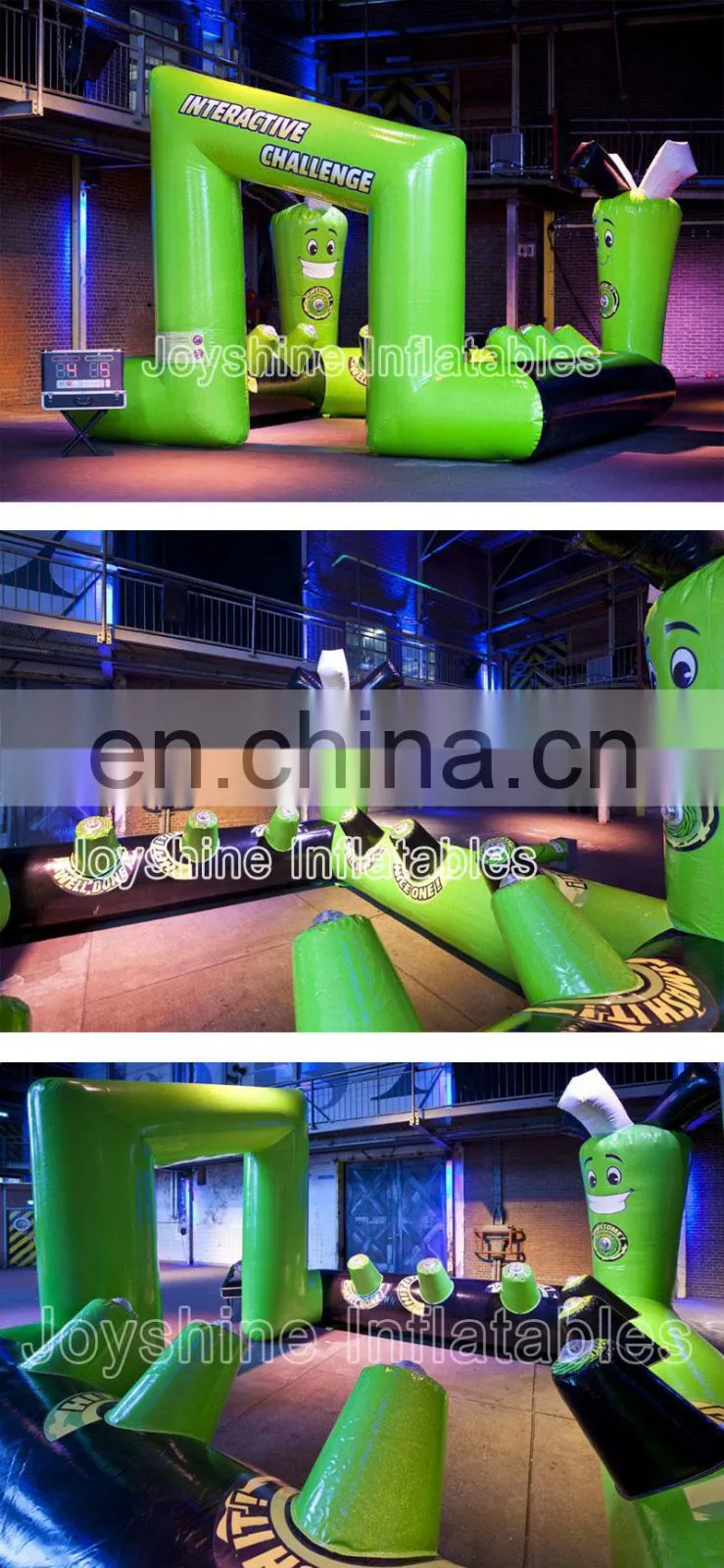 Wholesale Interactive Challenge IPS Lighting Zone Inflatable Boarding Battle Light Game, Interactive Challenge Inflatable