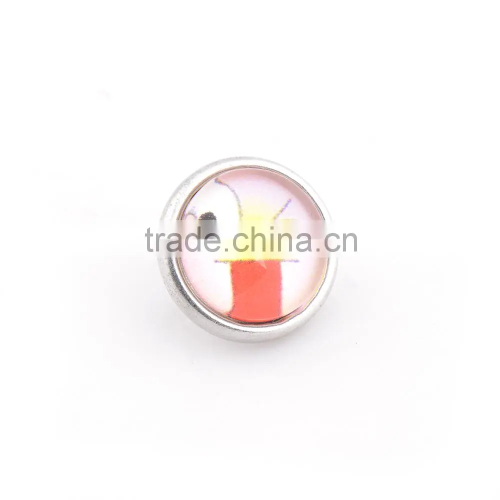 fashion DIY butterfly pattern snap button for leather bracelet