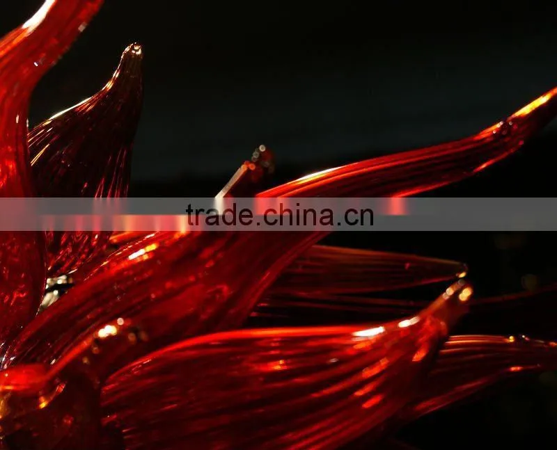 Modern Red Crystal Chandelier