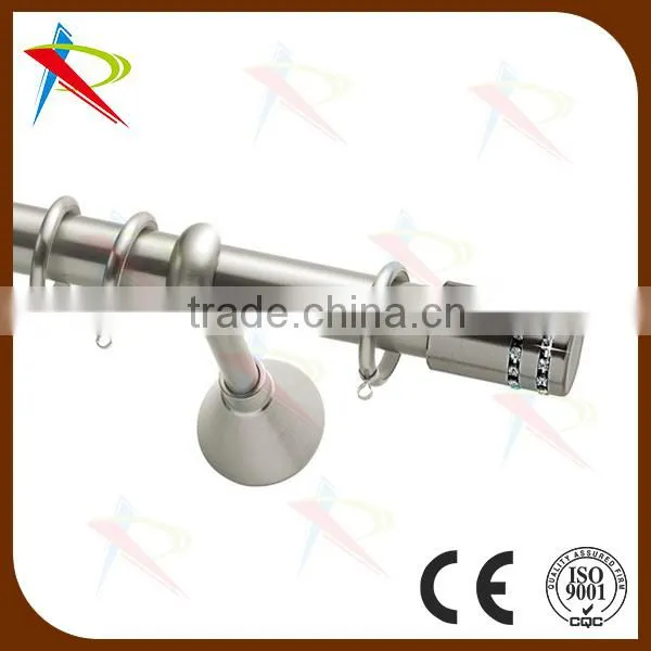 Side wall metal type commercial curtain rods