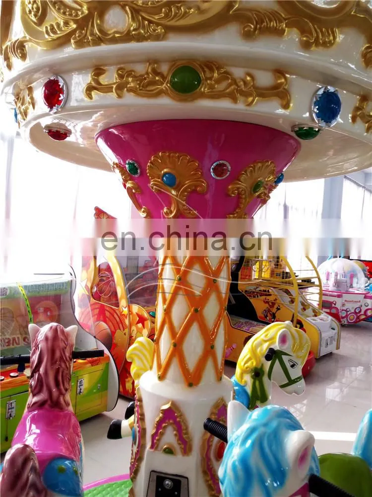 Coin operated mini 3 seats carousel kiddie rides for sale