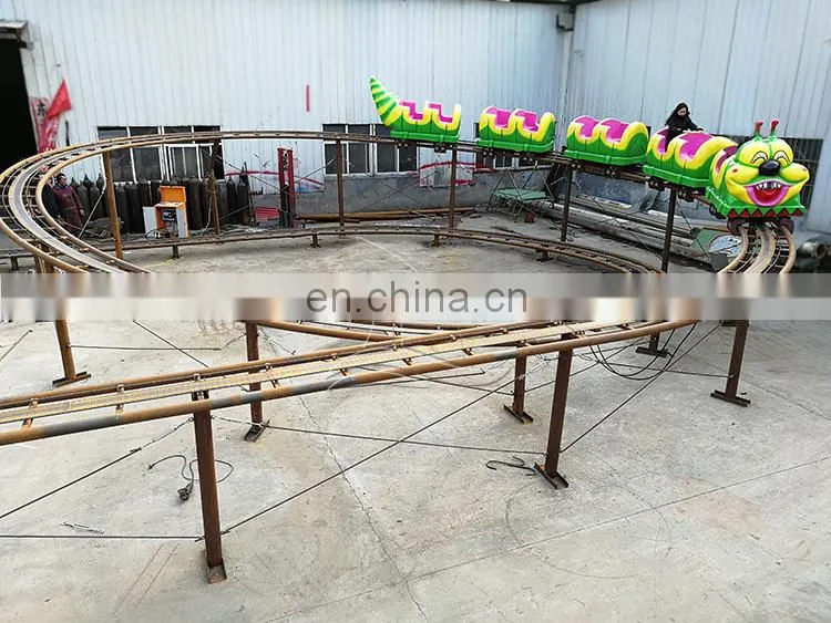 Professional factory mini wacky worm roller coaster for sale indoor kids roller coaster wheels